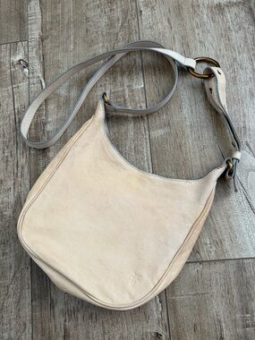 Frye Leather Hobo Shoulder Bag - Cream